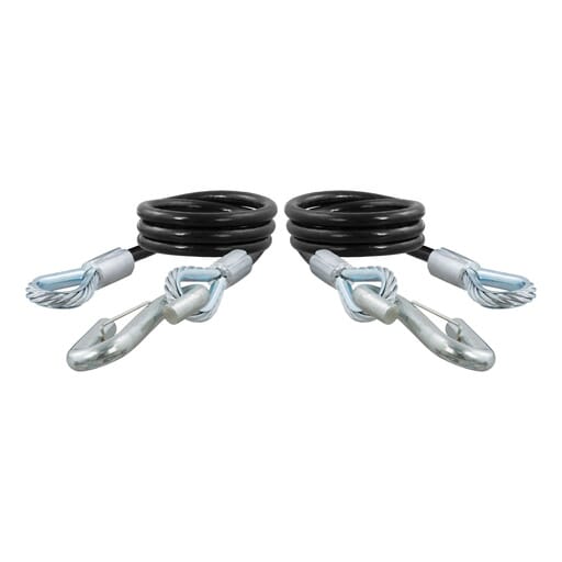 Curt 44" Safety Cables with 2 Snap Hooks (7,500 lbs, Vinyl-Coated, 2-Pack) - 80176