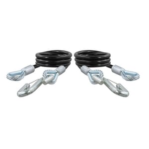 Curt 44" Safety Cables with 2 Snap Hooks (7,500 lbs, Vinyl-Coated, 2-Pack) - 80176