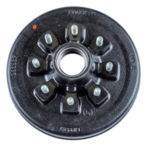 Lippert® 12" Brake Drum Hub Assembly for 7,000-lb. Axle - 8 on 6.5", 9/16" Stud with Bearing Kit - 814213