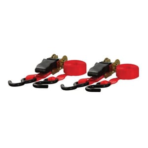 Curt 10' Red Cargo Straps with S-Hooks (500 lbs, 2-Pack) - 83001