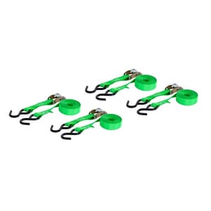 Curt 16' Dark Green Cargo Straps with S-Hooks (300 lbs, 4-Pack) - 83016