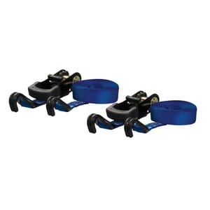 Curt 16' Blue Cargo Straps with J-Hooks (733 lbs, 2-Pack) - 83020