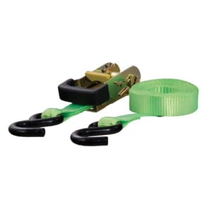 Curt 16' Lime Green Cargo Strap with S-Hooks (1,100 lbs.) - 83027