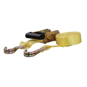 Curt 14' Yellow Cargo Strap with J-Hooks (1,667 lbs.) - 83036