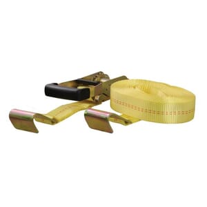 Curt 27' Yellow Cargo Strap with Flat Hooks (3,333 lbs.) - 83048