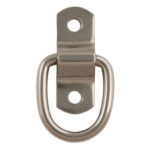 Curt 1" x 1-1/4" Surface-Mounted Tie-Down D-Ring (1,200 lbs, Stainless) - 83732
