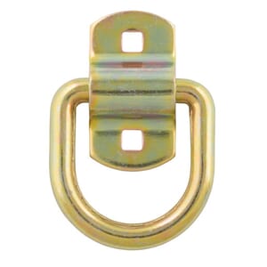Curt 3" x 3" Surface-Mounted Tie-Down D-Ring (3,600 lbs, Yellow Zinc) - 83740