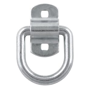 Curt 3" x 3" Surface-Mounted Tie-Down D-Ring (3,600 lbs, Clear Zinc) - 83742